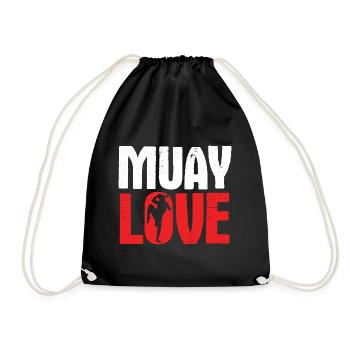 Thaiboxen Muay Thai - Turnbeutel - Schwarz - Vorne
