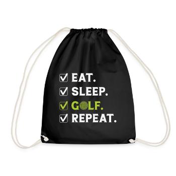 Golf Golfing Golfer Golfer Golf Club - Drawstring Bag - black - Front
