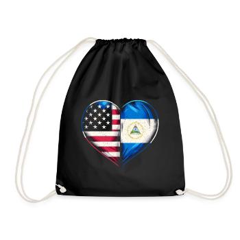 Nationalité du pays du drapeau nicaraguayen États-Unis - Sac de sport léger - noir - Devant
