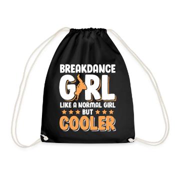 Break dance Girl Fille - Sac de sport léger - noir - Devant
