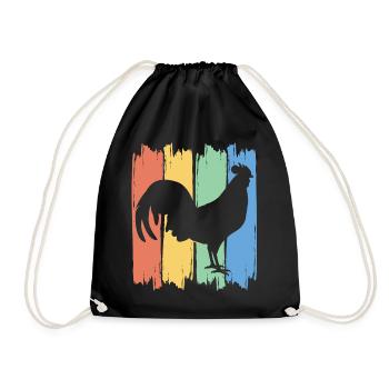 Poulet fermier poulets éleveurs poulet - Sac de sport léger - noir - Devant