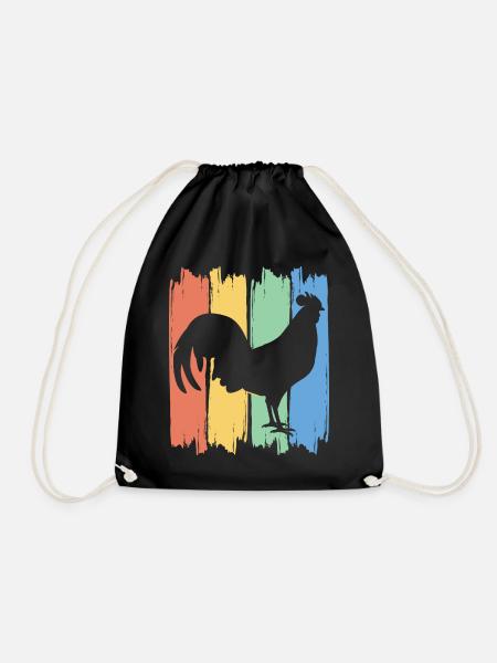 Chicken Farmer Chicken Chicken - Drawstring Bag - black