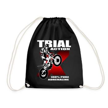Trial - Trialsport - Moto Trial - Motorcycle Trial - Drawstring Bag - black - Front