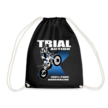 Trial - Trialsport - Moto Trial - Motorcycle Trial - Drawstring Bag - black - Front