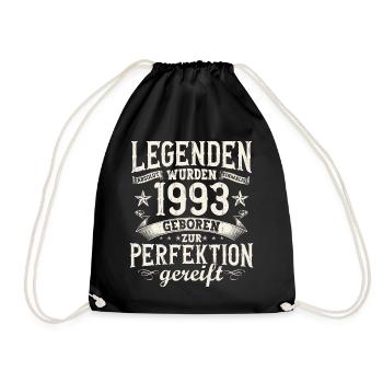 Legenden wurden im Jahrgang 1993 geboren - Turnbeutel - Schwarz - Vorne