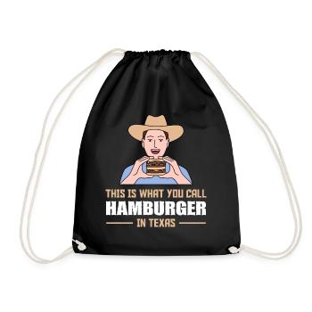 Hamburger in Texas Design für stolze Texaner - Turnbeutel - Schwarz - Vorne
