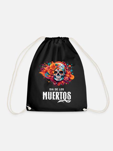 Mystic-Statement-Shirt: Dia De Los Muertos - Turnbeutel - Schwarz
