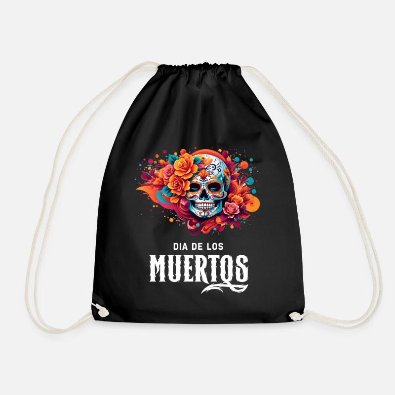 Mystic-Statement-Shirt: Dia De Los Muertos - Turnbeutel - Schwarz