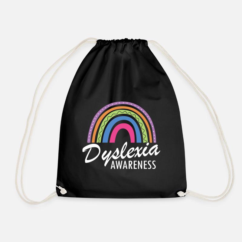 Dyslexia Interventionist for Dyslexia - Drawstring Bag - black