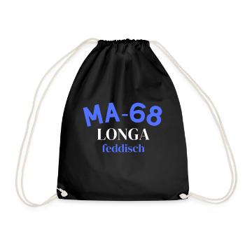 Mannheim 68 Longa feddisch - Turnbeutel - Schwarz - Vorne