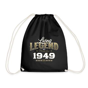 75e anniversaire Original Novembre Né en 1949 - Sac de sport léger - noir - Devant