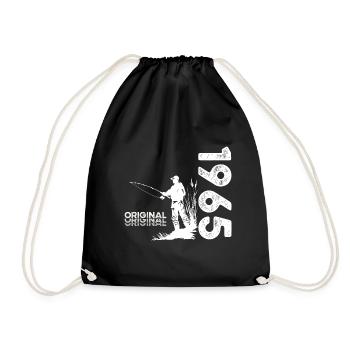60ème Anniversaire Pêcheur Pêche 1965 Millésime 1965 - Sac de sport léger - noir - Devant
