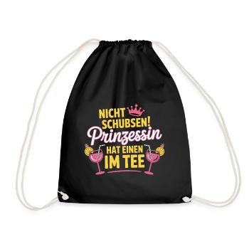 Damen Prinzessin Mallorca Malle Girls Trip 2025 - Turnbeutel - Schwarz - Vorne