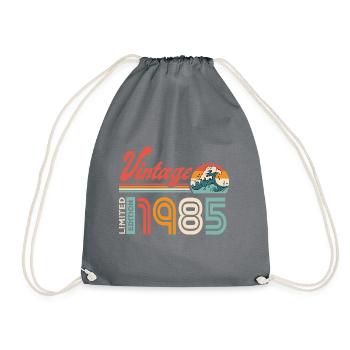 1985 Geburtstagsgeschenk Geboren 1985 - Turnbeutel - Grau - Vorne