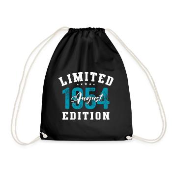 70th Birthday Original August 1954 Year 1954 - Drawstring Bag - black - Front