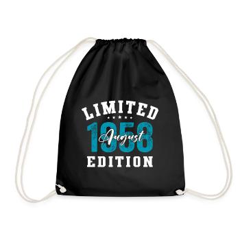66th birthday Original August 1958 Year 1958 - Drawstring Bag - black - Front
