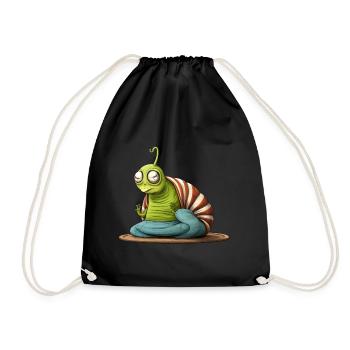 Snails Yoga / Yogi Snail - Drawstring Bag - black - Front