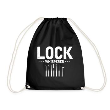 Schloss Flüsterer Locking Technician Design - Drawstring Bag - black - Front