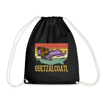 Quetzalcoatl Axolotl Mexico Aztecs Deity - Drawstring Bag - black - Front