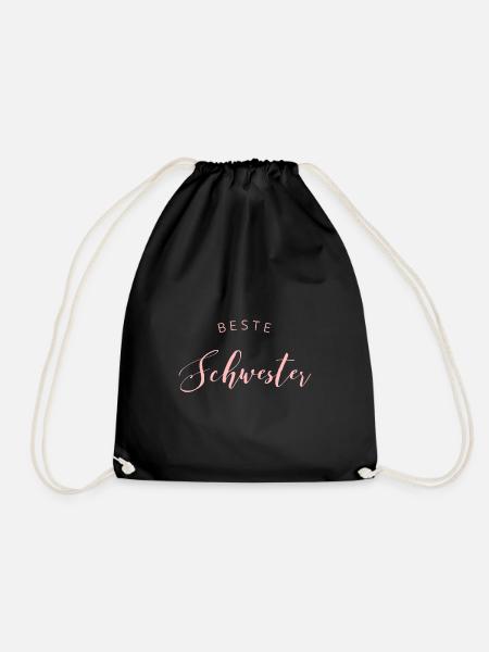 Best Sister Beste Schwester rosa - Turnbeutel - Schwarz
