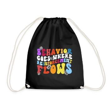 Aba therapist Behavior analyst Psychologist - Drawstring Bag - black - Front