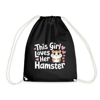 Hamster - Turnbeutel - Schwarz - Vorne
