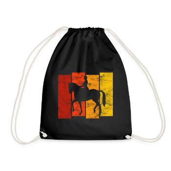 Dressage Cavalier de dressage Cheval d’équitation - Sac de sport léger - noir - Devant