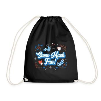 I Love Winter Season Cold Climate Ice - Drawstring Bag - black - Front
