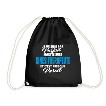 Pas parfait mais kinésitherapeute - Sac de sport léger - noir - Devant