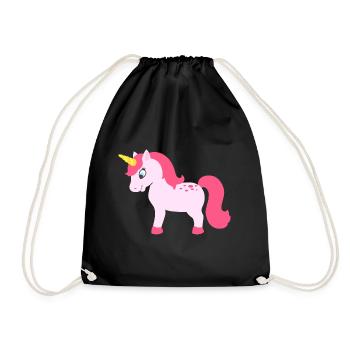 Licorne - licorne - Sac de sport léger - noir - Devant