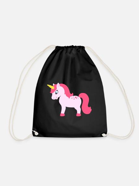 Einhorn - Unicorn - Turnbeutel - Schwarz