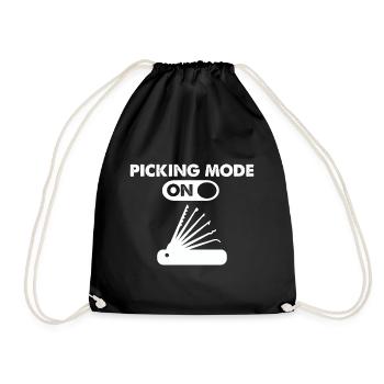 Crochetage de serrure sur la conception de serrurier de serrurerie - Sac de sport léger - noir - Devant