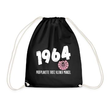 60. Geburtstag Lustige Geschenkidee1964 TÜV - Turnbeutel - Schwarz - Vorne