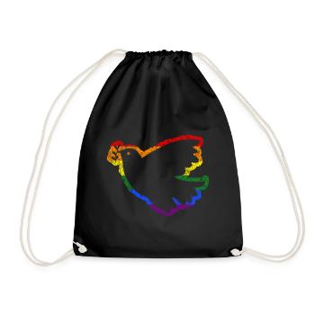 Peace Dove Peace Flag Ukraine - Drawstring Bag - black - Front