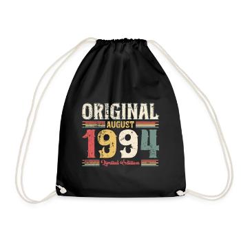 30th Birthday Original August 1994 Year 1994 - Drawstring Bag - black - Front