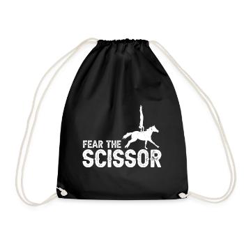 Vaulting Acrobatics Design and Equestrian Horse - Drawstring Bag - black - Front