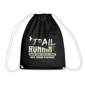 Berg-Laufen Für Läufer Trailrunning - Turnbeutel - Schwarz - Vorne