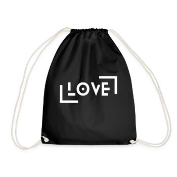 Love - Turnbeutel - Schwarz - Vorne