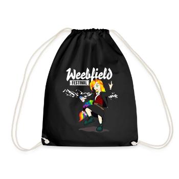 Weebfield Festival schwarz - Turnbeutel - Schwarz - Vorne