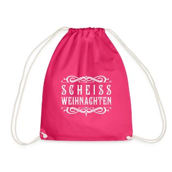 Scheiss Weihnachten - Turnbeutel - Fuchsia - Vorne