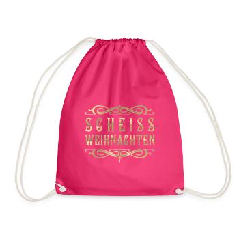 Scheiss Weihnachten - Turnbeutel - Fuchsia - Vorne
