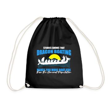 Chinese Boat Race for Dragon Boat Trainers - Drawstring Bag - black - Front