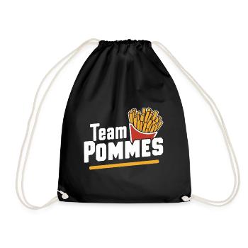 Frites, frites, restauration rapide - Sac de sport léger - noir - Devant