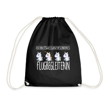 FLUGBEGLEITERIN - Toll - Turnbeutel - Schwarz - Vorne