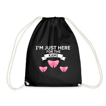 Conception d'origami japonais et origami kirigami - Sac de sport léger - noir - Devant