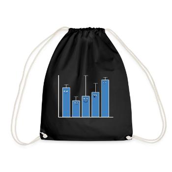 Statistics Mathematics Uni Student Gift - Drawstring Bag - black - Front