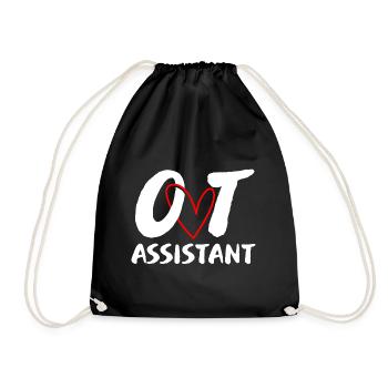 Occupational therapy occupational therapist therapy therapist - Drawstring Bag - black - Front