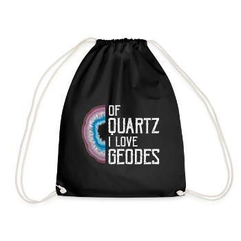 Recherche sur les roches et conception de roches à quartz - Sac de sport léger - noir - Devant