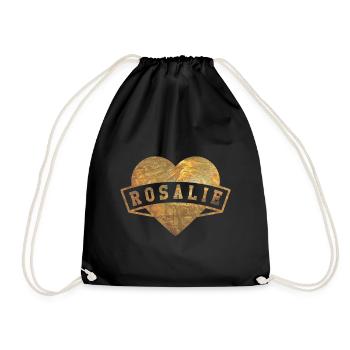 Rosalie Herzen Gold - Turnbeutel - Schwarz - Vorne