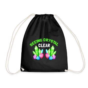 Rock Research and Quartz Rock Design - Drawstring Bag - black - Front